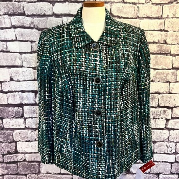 JM Collection NWT Fully Lined Long Sleeve Jacket Size 20W - Picture 1 of 10